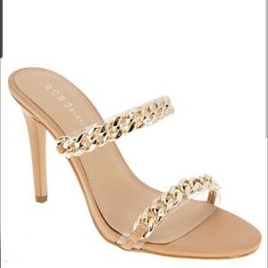 BCBGeneration Jesta Gold/Nude Sandals Size 10